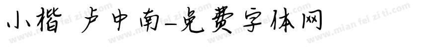 小楷 卢中南字体转换